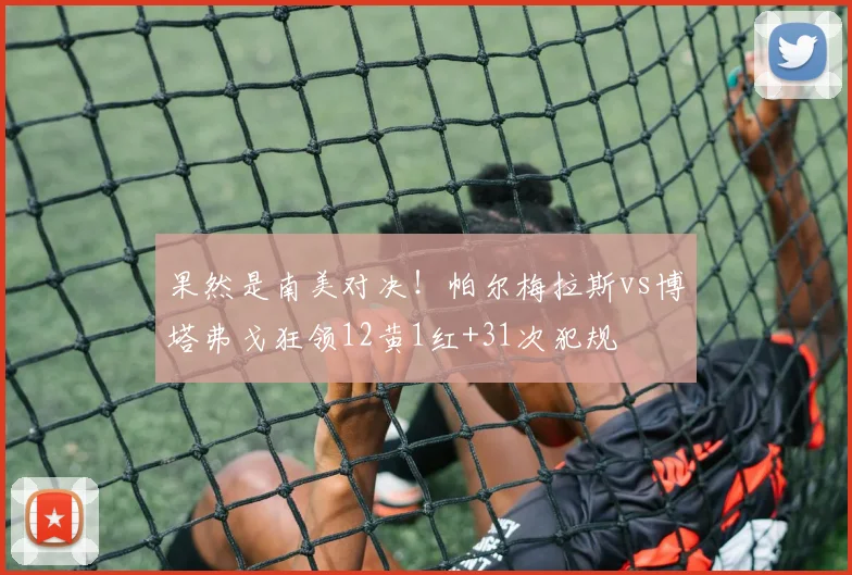 果然是南美对决！帕尔梅拉斯vs博塔弗戈狂领12黄1红+31次犯规